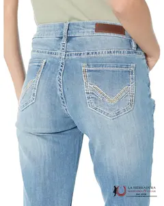 ROCK AND ROLL LIGHT VINTAGE IVORY KHAKI RIDING BOOT CUT JEAN RRWD4RRZT5