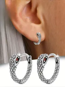 Women's Fashion Earrings, Python & Infinity Design, Gothic Style, Versatile Jewelry for Daily Wear, Ideal Gift for Special Occasions