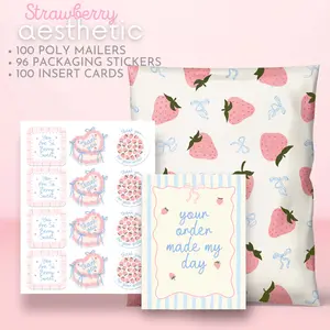 Strawberry Aesthetic Poly Mailer Bundle