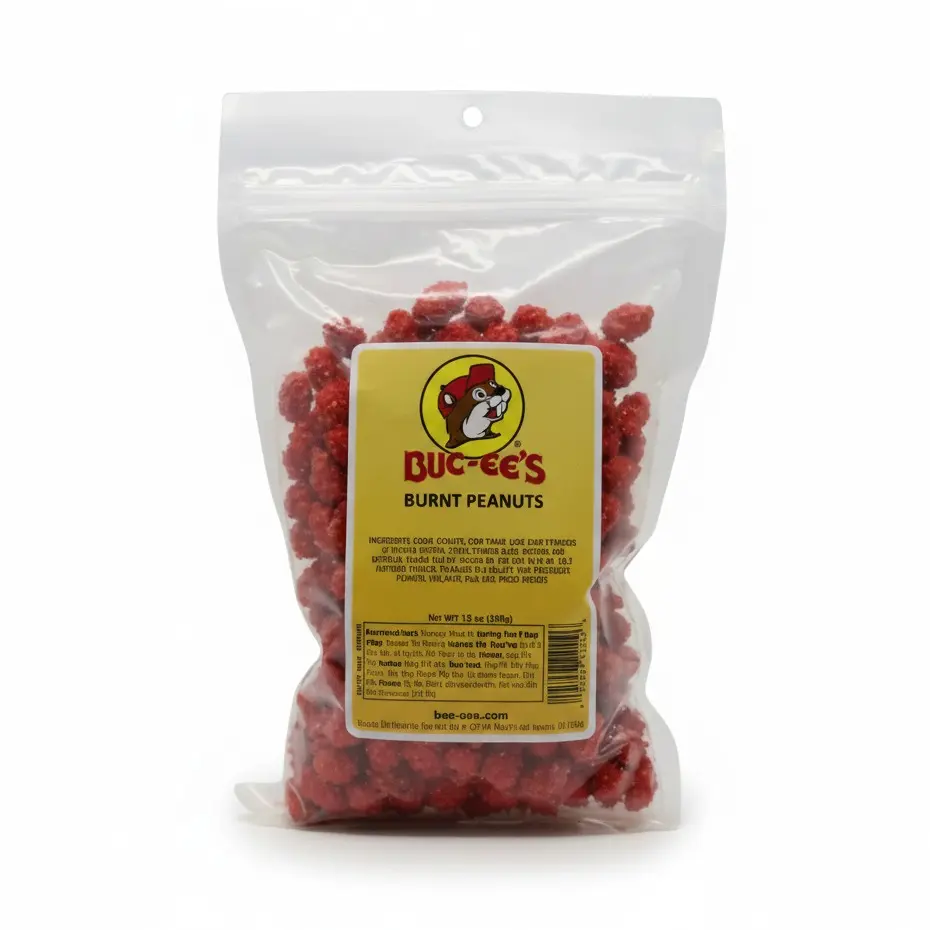 Buc-ee's The Burnt Peanut - Premium Roasted Nut Snack Packs with Crunchy Candy Shell, Caramel Smoky Notes - Natural, Protein-Packed Sugar-Flavored Snack for Everyday Snacking, Party Bowls