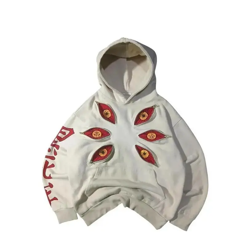 New Six Eye Pattern Super Large Hoodie Gothic Casual Hoodie Sportswear Street Wear Men's and Women's Clothing