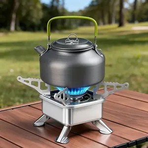 Portable Mini Camping Gas Stove Set – Lightweight Outdoor Cooking Burner with Foldable Rack for Hiking, Backpacking & Travel