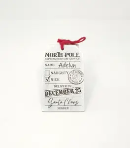 Custom Gift Tag from Santa, North Pole Gift Tag with Name, Personalized Gift Tag