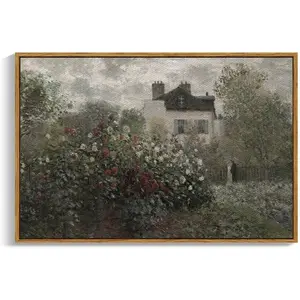 InSimSea Wall Art Prints Framed Canvas Wall Art Vintage Decor – Landscape Decorative Painting for Home Decor, Cottagecore Bedroom Kitchen Bathroom Wall Decor, Living Room Aesthetic, Album Poster, Wall Street Poster