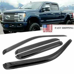 Side Window Weathershield Rain Deflectors for 1999-2016 F-250, F-350, F-450, F-550 Super Duty SuperCrew Car Exterior Accessories