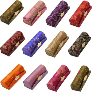 12 count Lipstick Case with Mirror Bulk, Small Lipstick Holder for Purse, Storage Box Mini Floral   Case (Random Color)