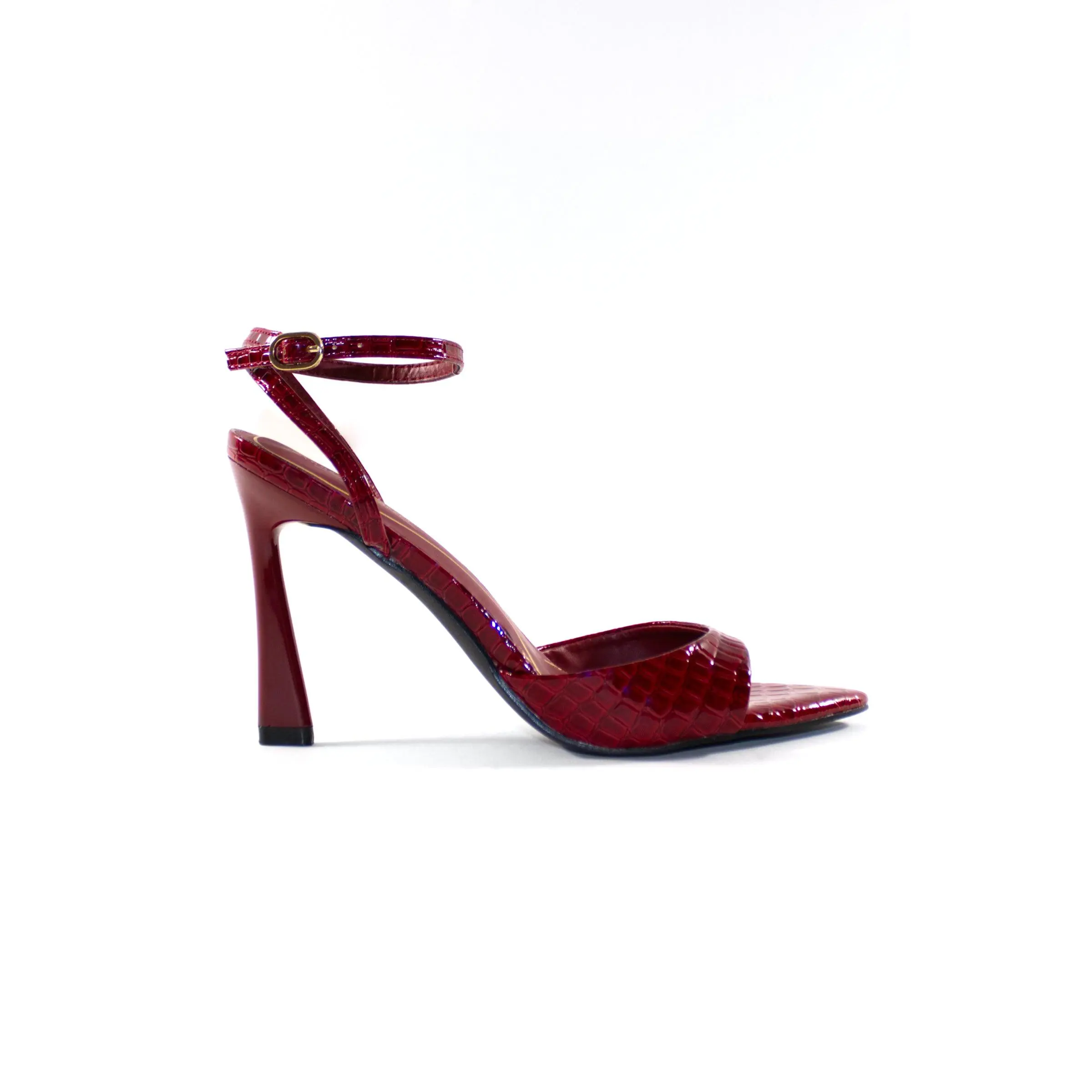 NADIA STRAPPY HEELS - RED CROC NADIA STRAPPY HEELS - RED CROC