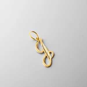Gold Cursive Letter J Pendant | A-Z Pendants