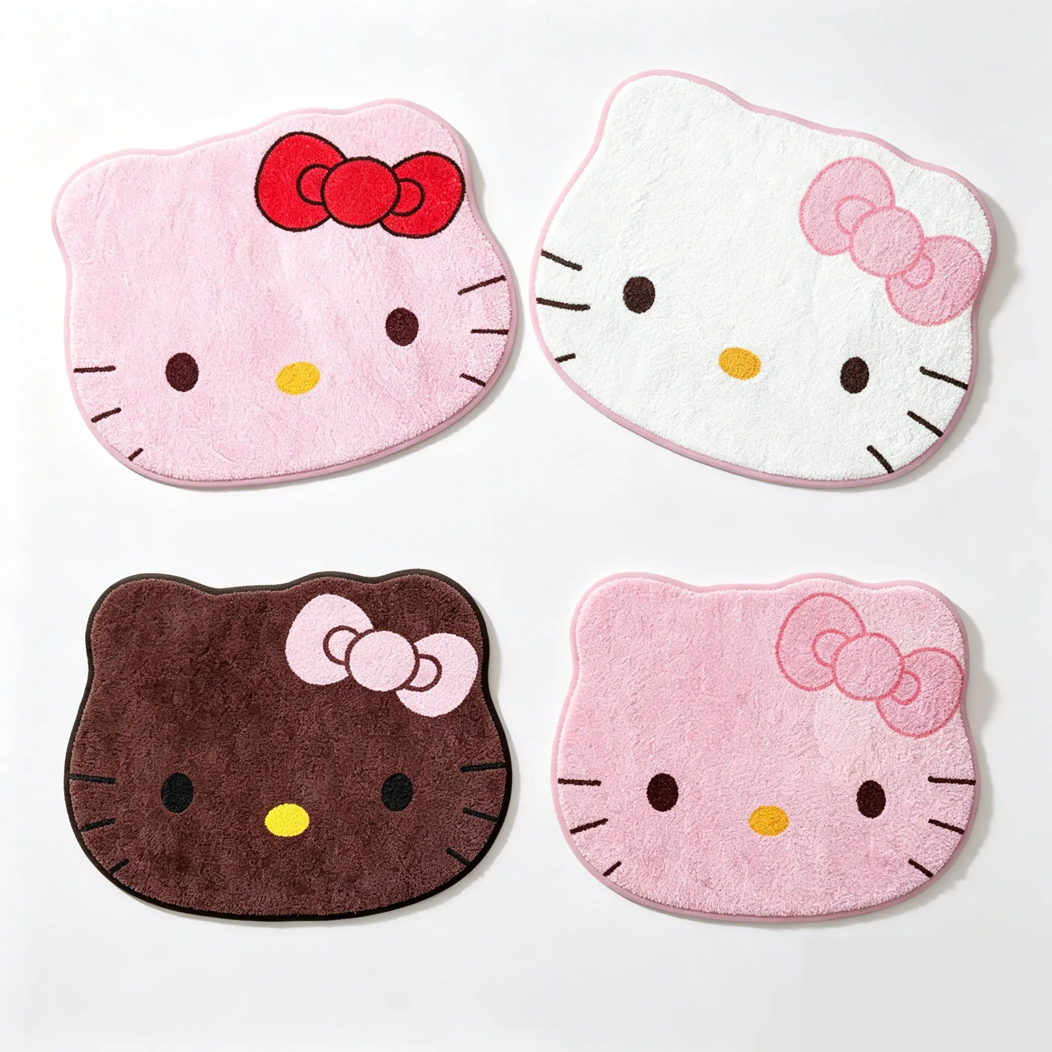 Sanrio Hello Kitty Faux Cashmere Rug - Cozy Soft Plush Material for Living Rooms Bedrooms & Bath - Whimsical Design for Home Decor