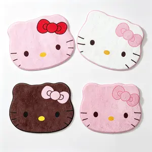 Sanrio Hello Kitty Faux Cashmere Rug - Cozy Soft Plush Material for Living Rooms Bedrooms & Bath - Whimsical Design for Home Decor