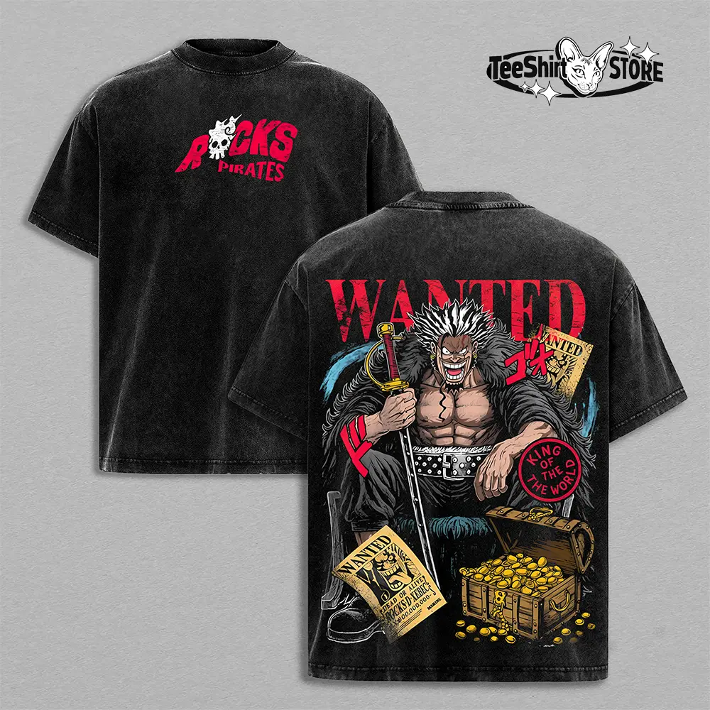 Rocks D. Xebec One Piece Tee – WANTED Poster Vintage Washed Heavy
