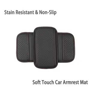 Waterproof Durable Car Armrest Pad, PU Leather Center Console Soft Pad Cover, Long-Lasting Protective Mat, Automotive Interior Decor Accessory
