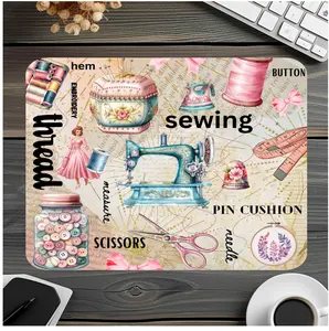 Sewing Non-Slip Mouse Pad for Gamers and Designers, Single Size 9.4"x7.9"x0.12"