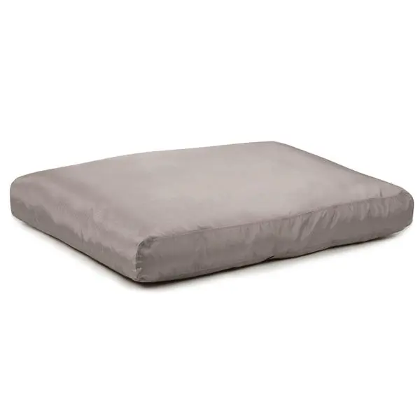 PetEdge ZW3907 Slumber Pet MegaRuff Polyester Chew-Resistant Dog Bed for Chronic Chewers, 36" L x 23" W x 4" H, 59 lbs Capacity, Machine Washable, Nearly Indestructible, Reinforced Corners, Channeled Interior Cushion, Double-Stitched Seams, Medium Gray