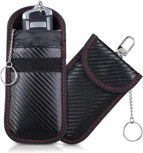2 Pack Faraday Car Key Shielding Pouches, Rfid Signal Blocker, Credit Card & Key Protector, Anti-Theft Protection, Secure Your Keys, Car Key Accessory, Car Key Holder