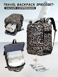 A Hiking Backpack with a Manual Pump for Vacuum Compression, Featuring a One-Button Release for Massive Capacity! This Carry-On Bag Measures 40X30X20Cm, a Travel Storage Marvel That Makes Packing More Luggage a Breeze