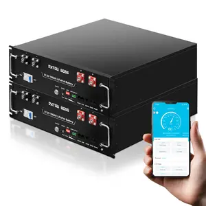 DATOUBOSS 51.2V 100Ah LiFePO4 Rack Battery!cars accessories， 5.12kWh massive energy, 100A BMS, one-touch ON/OFF & APP monitoring. Up to 15 in parallel. Perfect for off-grid solar, RV, home backup! Lightweight rackmount design, reliable & long-lasting.