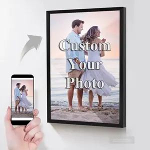 [ Gift]With Black Framed   with Your Photos  Photo to  Gifts for Couples Friends Family Baby Pets please send us the high-resolution photo through the message Wall Decor Poster Family  Friends  Wall Art Anniversary