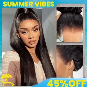 [Up to 55% off Today] Silky Straight Invisi Strap Snug Fit 360 Transparent Lace Frontal Bleached Knots Pre Cut Lace Optional Wig#Summervibes