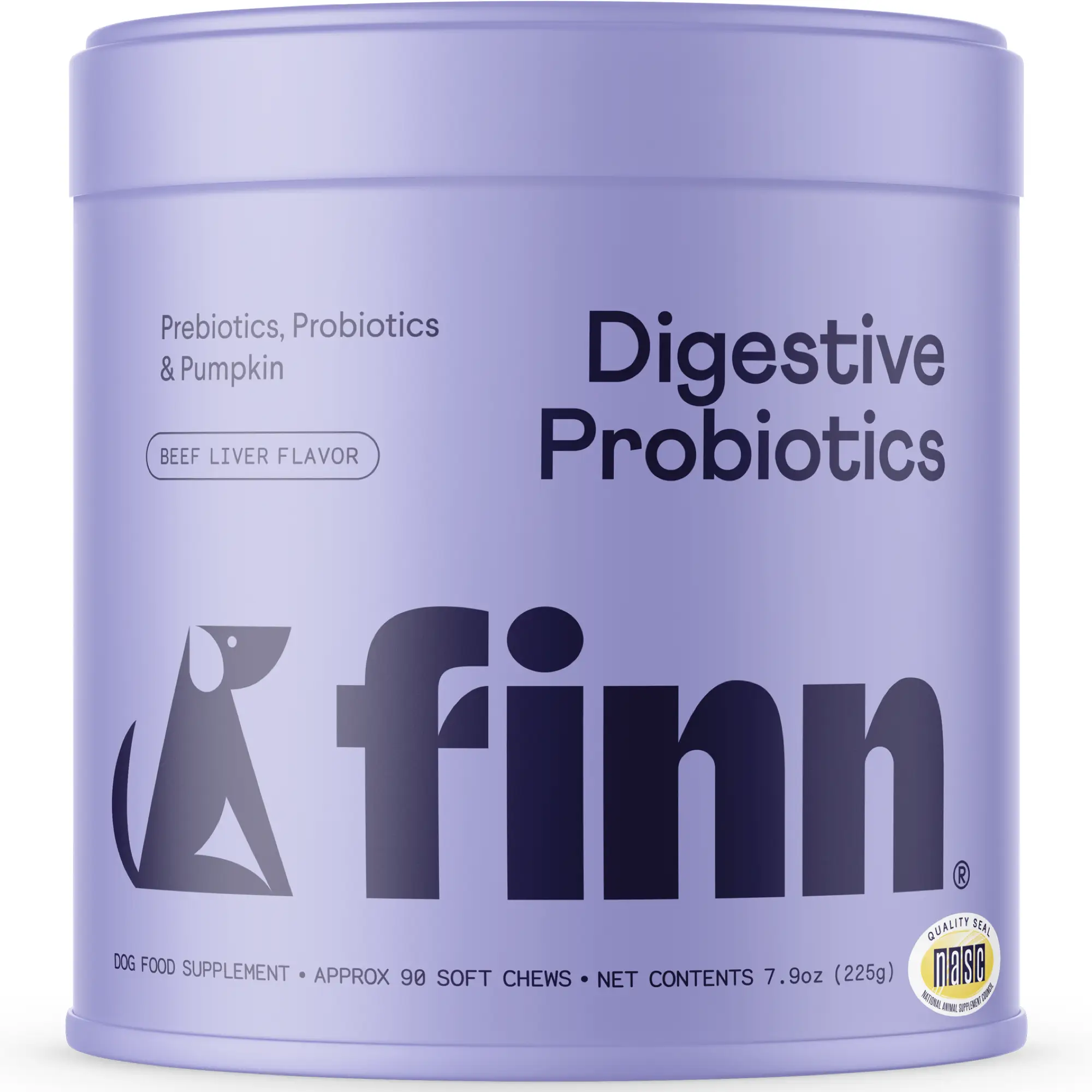 FINN Digestive Probiotics for Dogs - Complete Digestive System Support with 6 st...