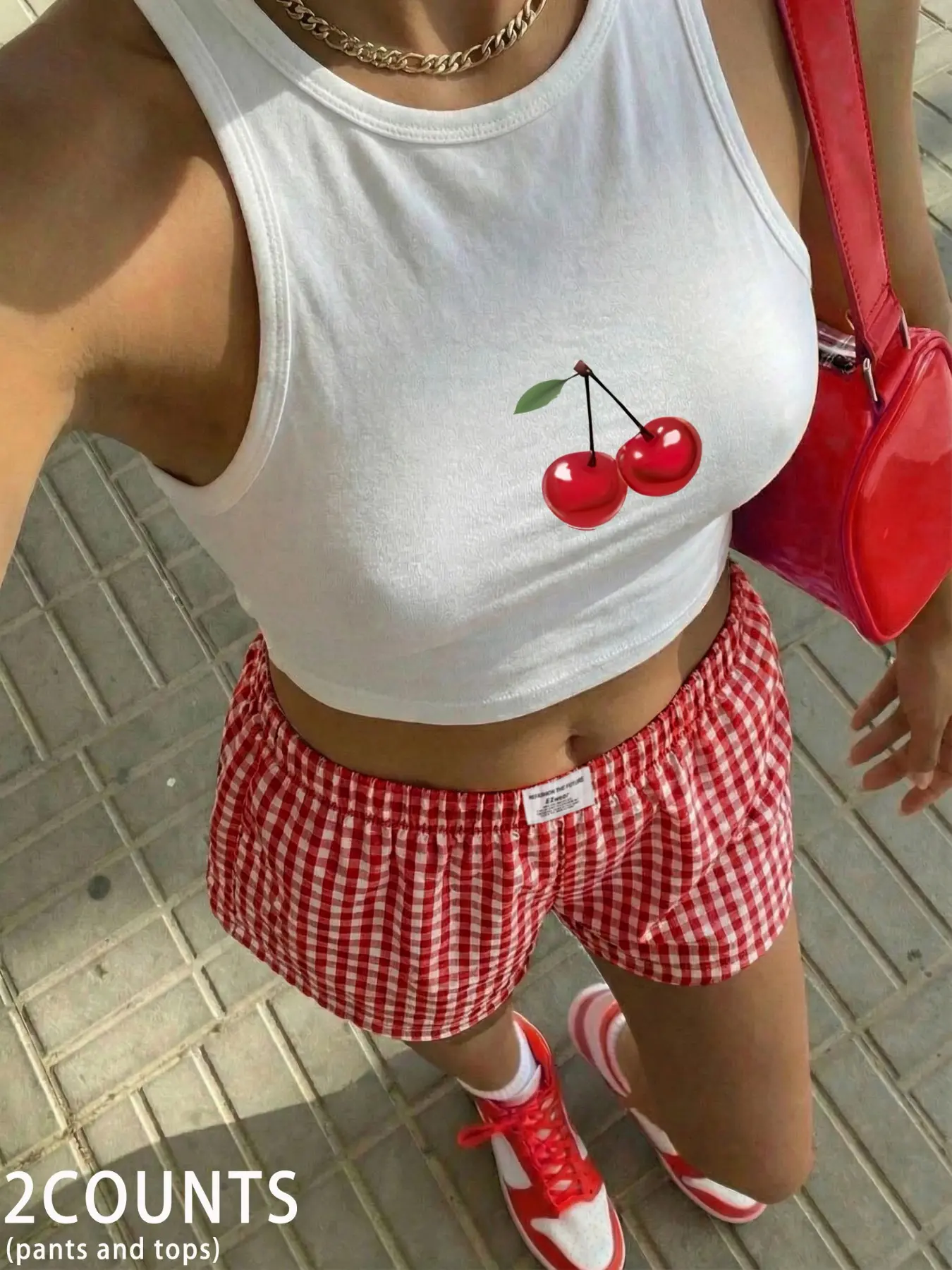 Cherry with love cropped top - TikTok Shop