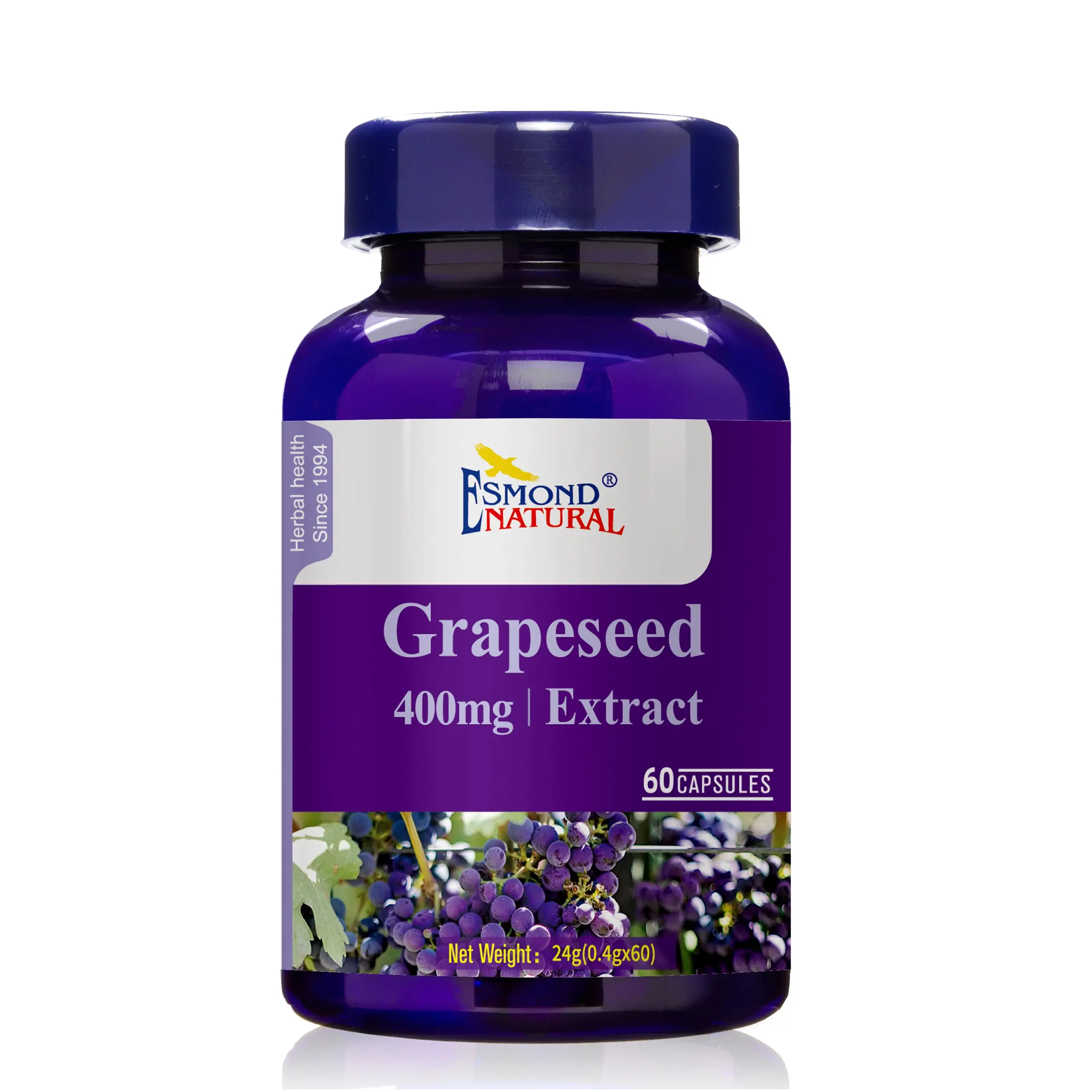 Grapeseed Extract Helps Maintain Antioxidant Health USA FDA GMP NPAC-400mg 60 Capsules