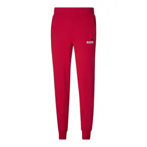 PUMA Mens Essentials Embroidered Logo Drawstring Sweatpants Casual Drawstring - Red