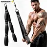 M MANUEKLEAR Tricep Rope Cable Attachment - Ergonomic Cushioned Extra-Long Neoprene Grips, Secure Hold, Heavy-Duty Ring, Universal Home/Gym Fit, Fitness Equipment for Exercise, Tricep Workouts, Muscle Growth, Greater Range of Motion, Manufacturer Warranty