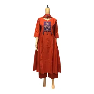 A-line cotton kurti set