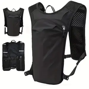 Unisex Lightweight Sports Vest with Phone & Water Bottle Pockets, Adjustable Straps, Zipper Pocket, Mesh Back Design Workout Equipment for Training and Trail Running