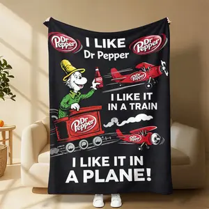 Countdown Sale! Dr Pepper Lover’s Fleece Blanket – Cozy Up With Your Favorite Soda Anywhere! Suitable for use in offices, sofas, and travel settings, etc This is the best gift for couples, children, parents and friends, and it can express deep love.