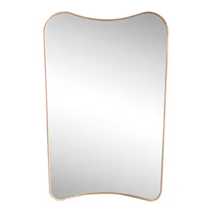 Alfie 24 in. W x 36 in. H Large Irregular Metal Framed Wall Mounted Mirror