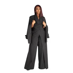 Timeless Moment Black Pinstripe Blazer