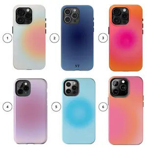 Aura Collections phone case, Sunset Orange Blue Baby, Elegant Phone case Tough Case For Iphone 16 15 14 3 12 11