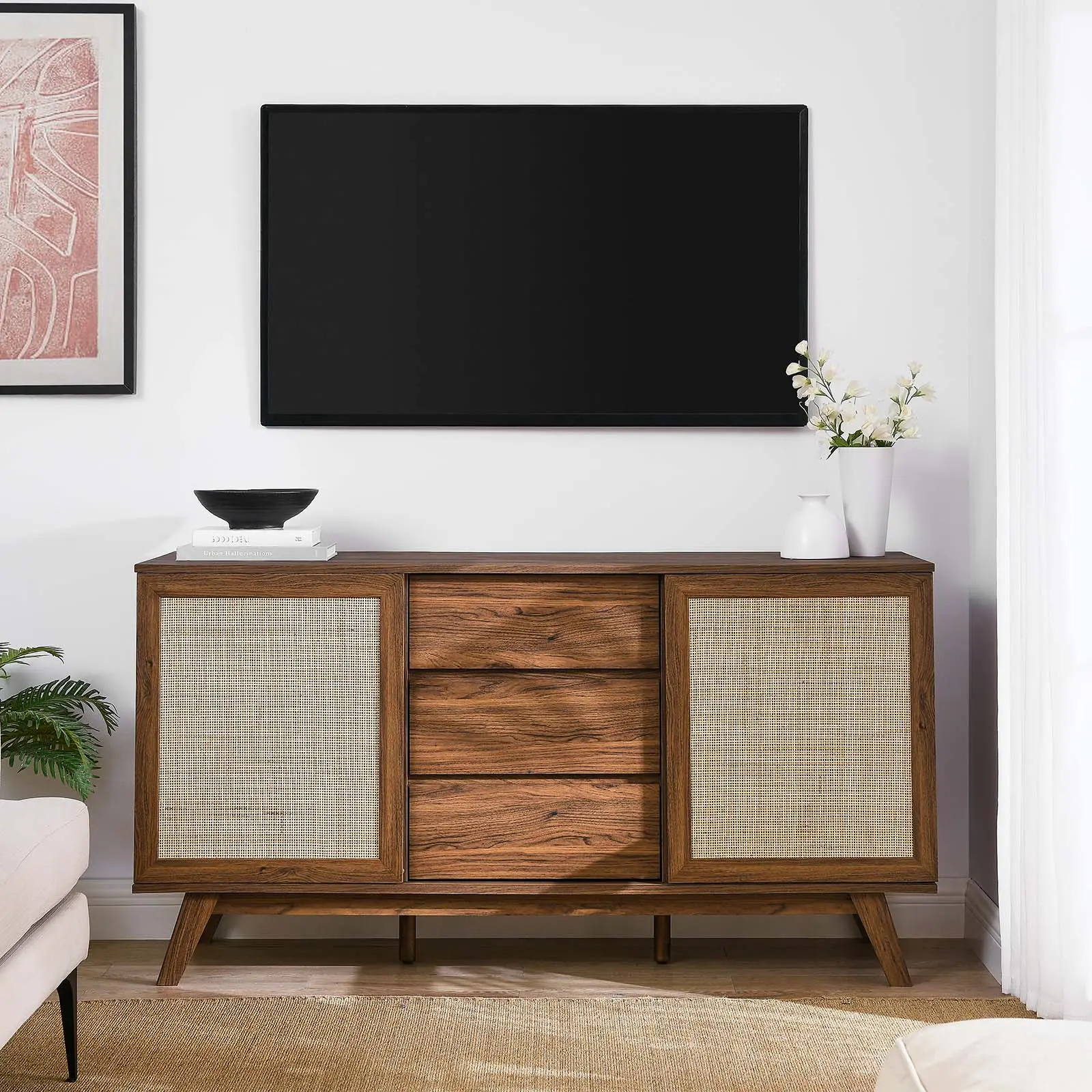 Modway Soma 59" Sideboard in Walnut