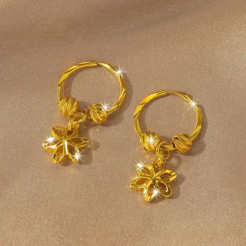 6 Leaf Grass Earrings, Shell Earrings, Leaf Earrings, Cute Earrings, Plated, Stud Earrings, Party Festival Earrings, Party Style, Earrings Jewelry, Luxury Gifts for All Occasions