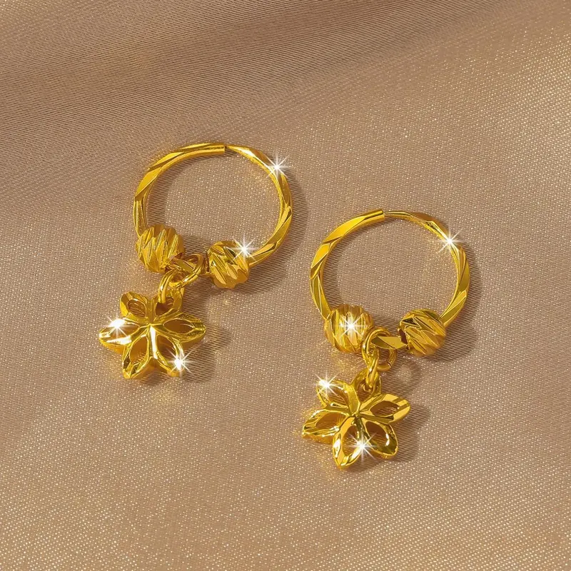 6 Leaf Grass Earrings, Shell Earrings, Leaf Earrings, Cute Earrings, Plated, Stud Earrings, Party Festival Earrings, Party Style, Earrings Jewelry, Luxury Gifts for All Occasions