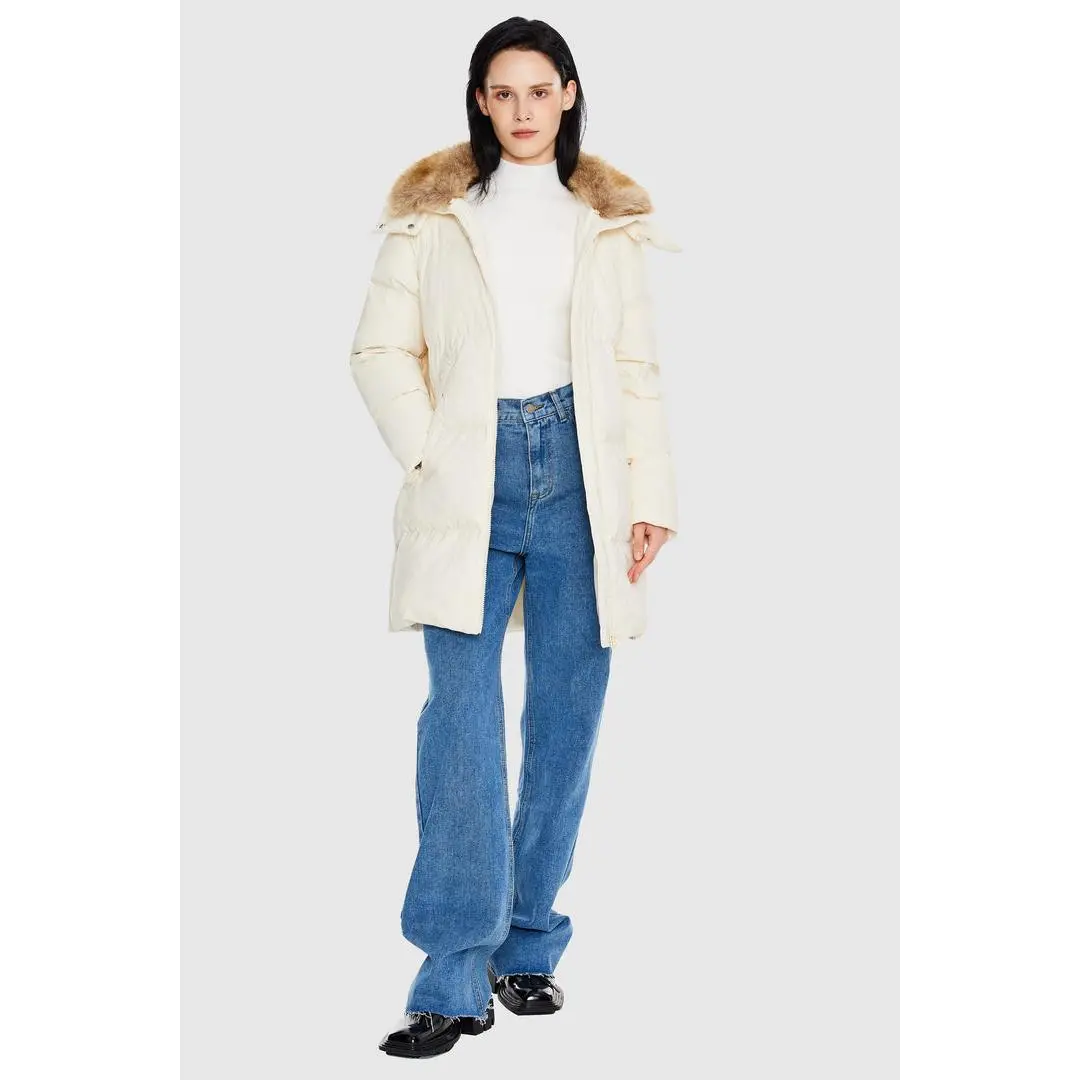 Orolay Mid-Length Winter Thickened Puffer Down Jacket