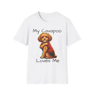 My Cavapoo Loves Me I Love Mom  T-Shirt