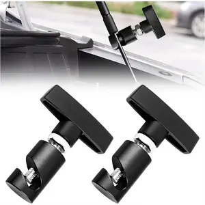 2PCS Car Hood Strut Clamp,Non-slip Hood Struts Lift Support Clamp for Stable Support Hoods Prop Rod,Adjustable Car Accessories Hoods Prop Tool for 11mm Diameter Lift Bars (Black)