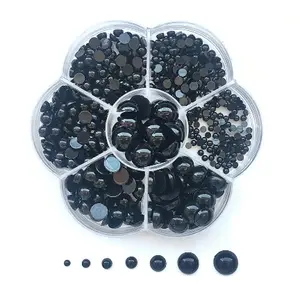 150/500 Pcs Doll Making Eyes Black Multiple Sizes DIY Craft Stuffed Animals Resin Button Eyes for Plush Toy Crochet Craft Dolls NONE