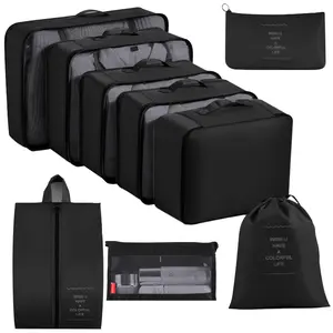 Packing Cubes for Travel, Lightweight Vacation Travel Must Have Essentials, Accessories for Suitcase Organizer Bags Set, Durable Luggage Organizer Bags (black 9 set)