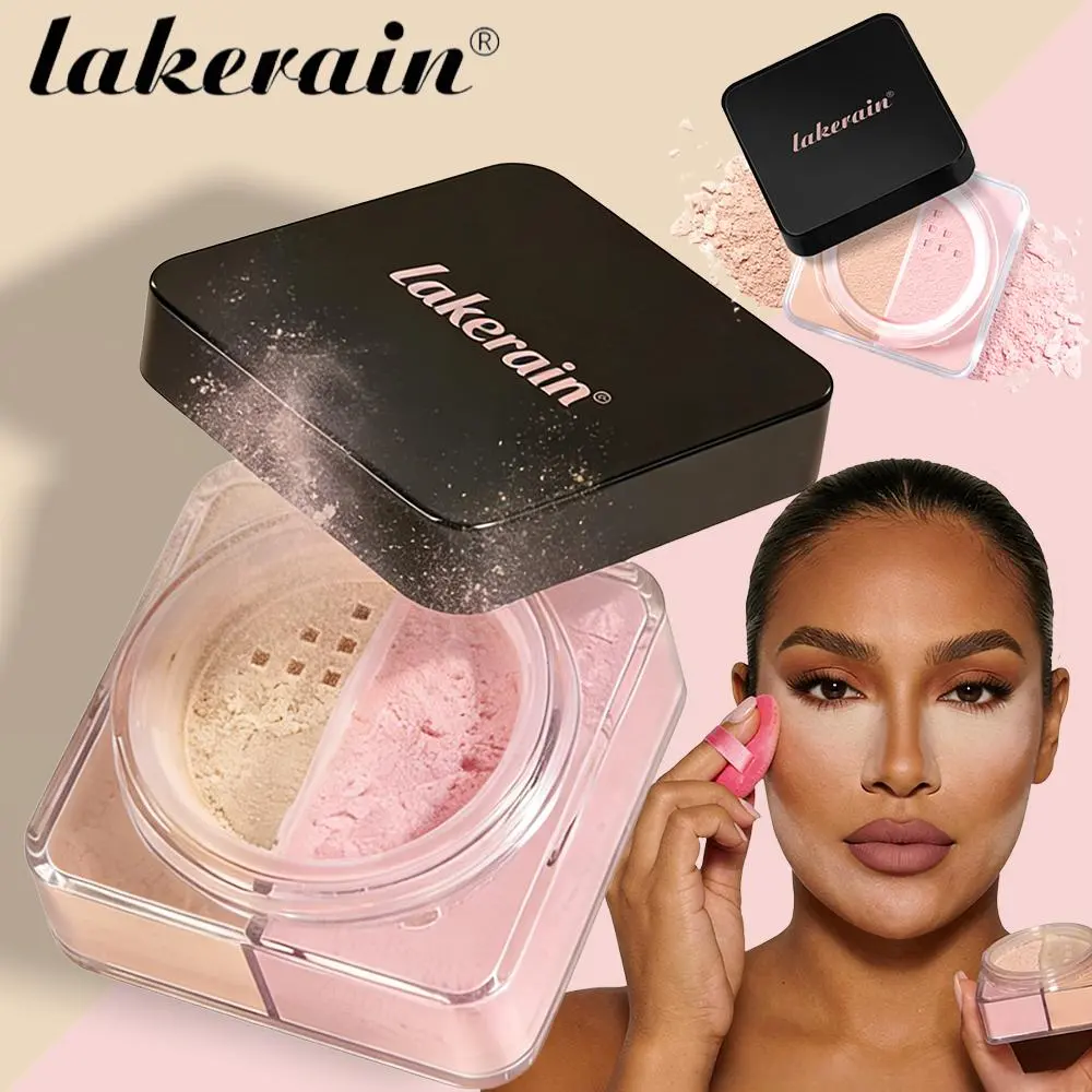 Easy Bake Loose Powder Brightening Correcting Duo Long Lasting Oil Control Natural Face Waterproof BrighTening Setting Makeup