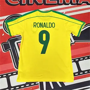1998 World Cup Brazil Jerseys No. 9 Ronaldo National Team Soccer Jerseys