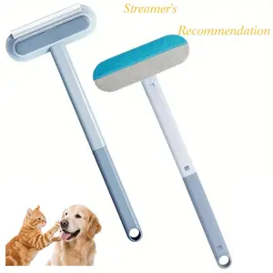 4-in-1 Multi-Functional Pet Hair Removal Tool​  Effectively removes cat/dog fur  Rinse-clean with water & reusable  Works on: Carpets | Clothing | Bedding | Glass  Dual-function: Hair removal & glass scraping
