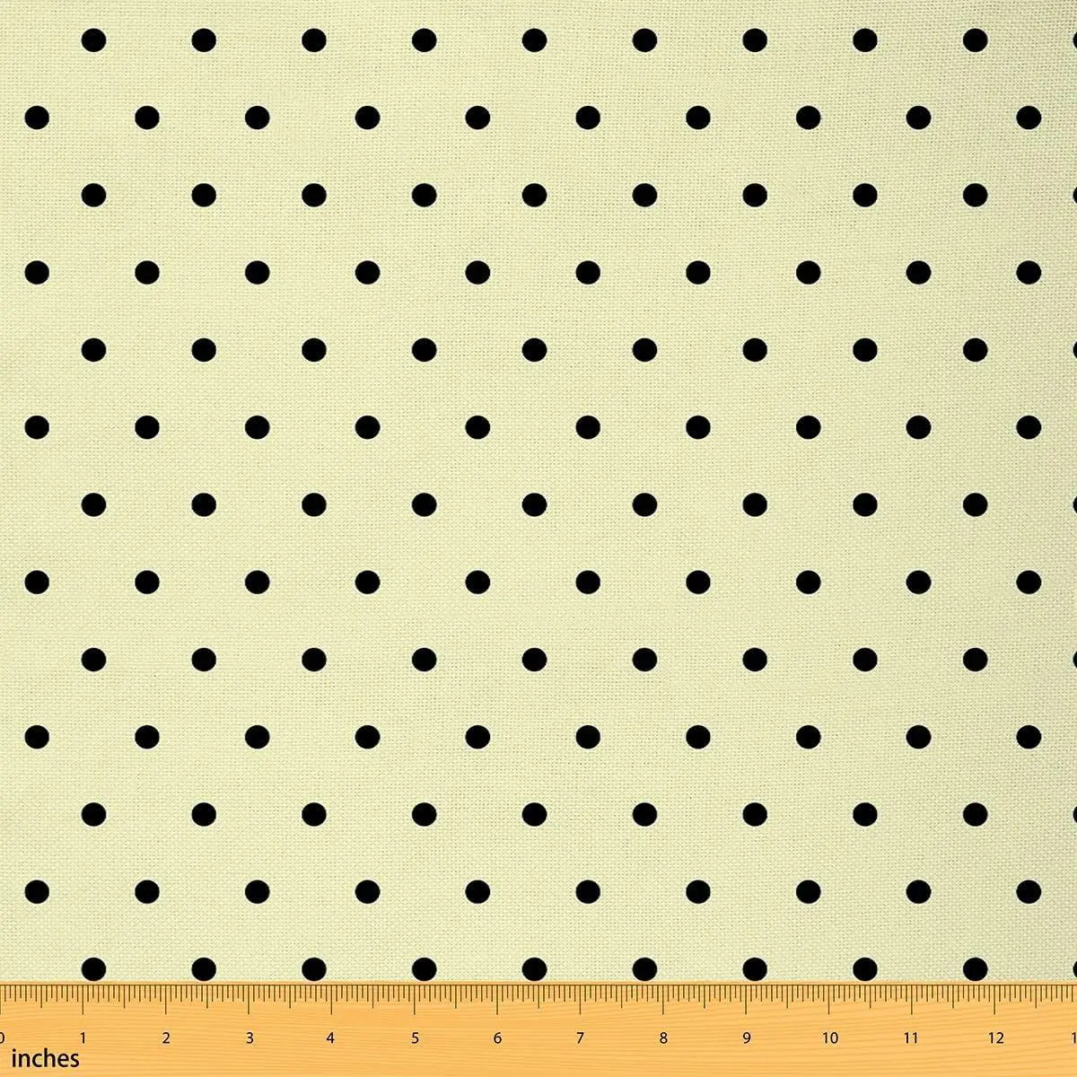 Polka Dot Fabric,Dots Geometric Print Decor Fabric Sewing Supplies,Modern Simple Style Fabrics Soft Flannel Polyester No Stretch,Yellow