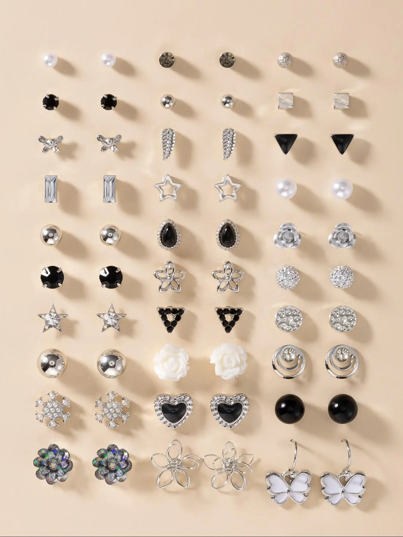 Cute Mixed Shaped Earrings Set, Fashionable Jewelry for Women & Girls, Trendy All-match & Exquisite Jewelry for Birthday Gift