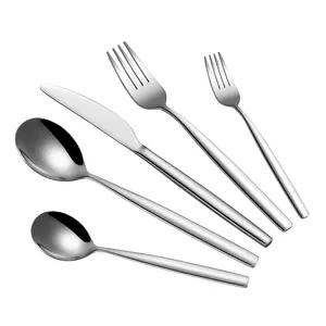 Superior 2-Pack 30-Piece Silver Stainless Steel Flatware Set – Complete Cutlery Set for Everyday Tableware – Dishwasher Safe – Ideal for Kitchen and Dining, Utensils, Spoon