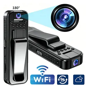 1080P Portable Handheld Camera,Wearable Action Camera,180° Sports Camera, Video Camera Camcorder, Video Recording Camera Portable Clip Design, Wifi Wireless Transmission, Infrared Night Vision, Suitable for Outdoor Sports, Security