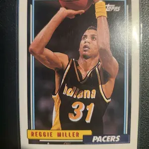 Topps 1992 Reggie Miller Indiana Pacers Basketball Card - Number 31 - Collectible Sports Memorabilia